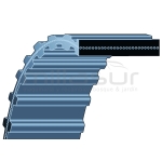 CORREA DENTADA Twin Cut 102 1600-DS8M-20 (200 DIENTES) - motoscamaralweb.com