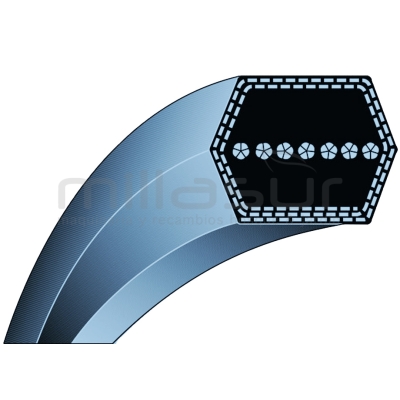 CORREA AA108 CORTE 12.7x2743 ADAPTABLE A HUSQVARNA CT131. CT141. CT151. CTH140 TWIN. CTH141 - motoscamaralweb.com