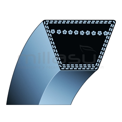 CORREA 3L 3/8x28 9.5x711 ADAPTABLE A MTD 375. 45 SPS. 46 SPB. 46 SPH - motoscamaralweb.com