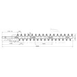 PEINE CORTASETOS INTERIOR Y EXTERIOR 685MM ADAPTABLE A KAAZ TM260. TM2600 ... - motoscamaralweb.com