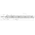 PEINE CORTASETOS INTERIOR Y EXTERIOR 841MM ADAPTABLE A KAAZ TM320. TM3200K ... - motoscamaralweb.com