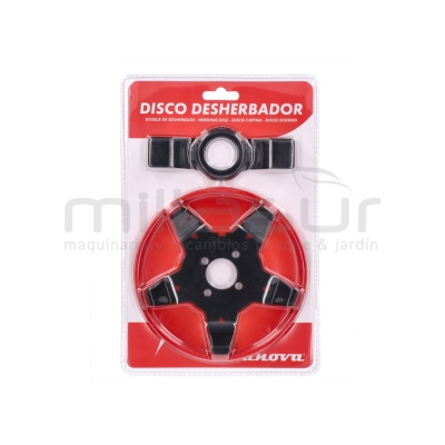 DISCO DESBROZADORA ANTI-HIERBAS CON PROTECTOR SUPERIOR 145MM (CON CUCHILLAS 2 Y 5 PUNTAS) - motoscamaralweb.com