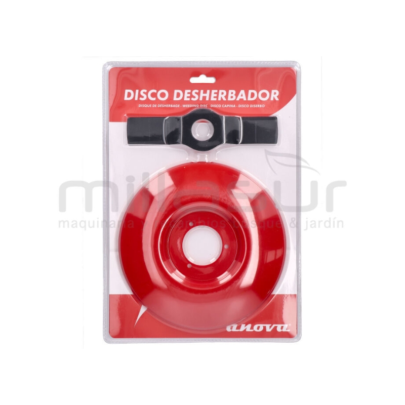 DISCO DESBROZADORA ANTI-HIERBAS CON PROTECTOR SUPERIOR 200MM (CON CUCHILLA 2 PUNTAS 180MM) - motoscamaralweb.com