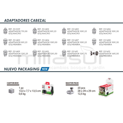 CABEZAL TAP-N-GO PROFESIONAL TNW130 - SIN ADAPTADOR - motoscamaralweb.com