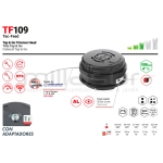 CABEZAL TAP-N-GO TF109 CARGA RÁPIDA BOTÓN PLANO - 8 x 1.25 Izq/Macho. 10 x 1.25 Izq/Hembra - motoscamaralweb.com