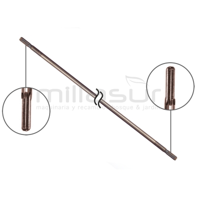 EJE TRANSMISION DESBROZADORA - 7estr 1545mm ( BARRA 24 mm) - motoscamaralweb.com