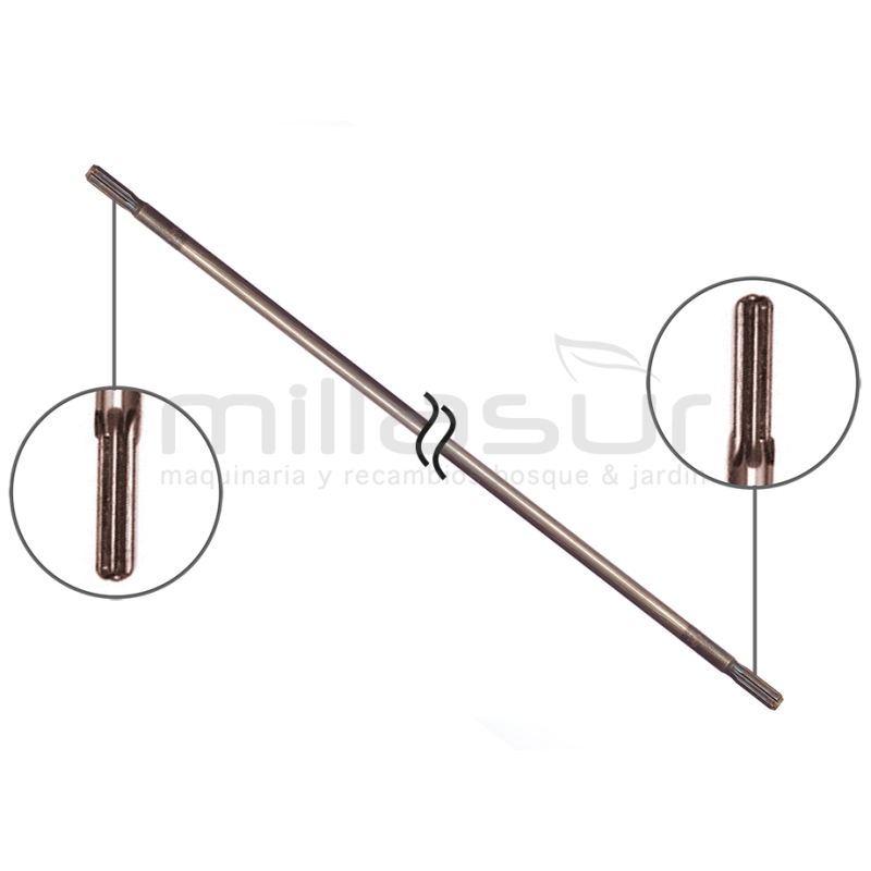 EJE TRANSMISION DESBROZADORA - 7estr 1545mm ( BARRA 24 mm) - motoscamaralweb.com