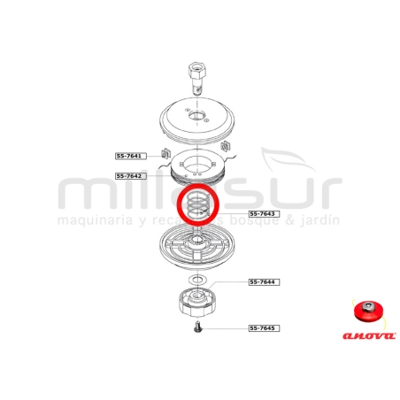 MUELLE CABEZAL PT130 ( 55-764) - motoscamaralweb.com