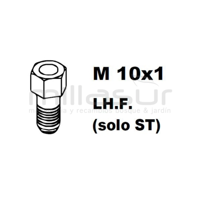ADAPTADOR PT130 10x1.00 Izq/Hembra (SOLO STIHL) - motoscamaralweb.com
