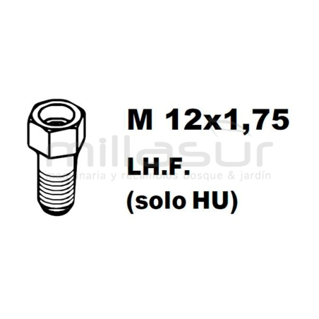 ADAPTADOR PT130 12x1.50 Izq/Hembra - motoscamaralweb.com