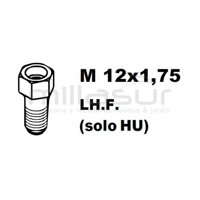 ADAPTADOR PT130 12x1.75 Izq/Hembra - motoscamaralweb.com