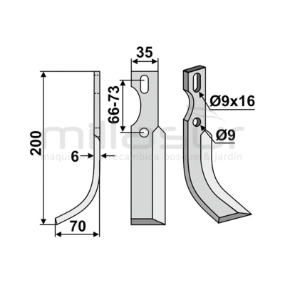 CUCHILLA MOTOAZADA UNIVERSAL 200X70 IZQ - motoscamaralweb.com