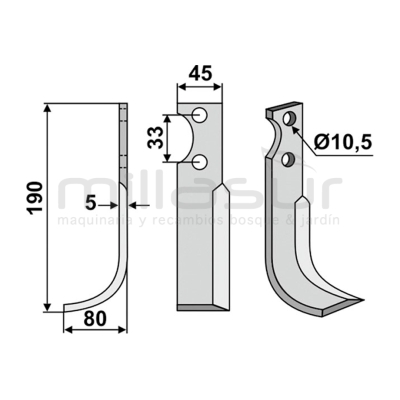 CUCHILLA MOTOAZADA GOLDONI 190X80 DRCH - motoscamaralweb.com