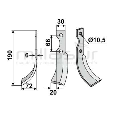 CUCHILLA MOTOAZADA FERRARI 71HP 7.5 R - GRILLO DRCH - motoscamaralweb.com