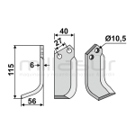 CUCHILLA MOTOAZADA 115x56 DCHA. - B.C.S. - motoscamaralweb.com