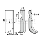 CUCHILLA MOTOAZADA 198x48 DCHA - AGRIA - motoscamaralweb.com