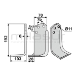 CUCHILLA MOTOAZADA 192x6x70 DERCH - AGRIA - motoscamaralweb.com