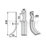CUCHILLA MOTOAZADA 210x5x40 DERCH - HAKO - motoscamaralweb.com