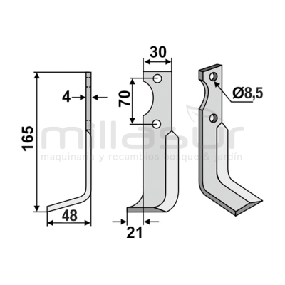 CUCHILLA MOTOAZADA AGRIA DERECHA - motoscamaralweb.com