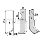 CUCHILLA MOTOAZADA AGRIA 215X48X5 DERCH - motoscamaralweb.com