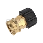 CONECTOR MANGUERA HIDROLIMPIADORA 22MM HEMBRA - 3/8 HEMBRA RAPIDO - motoscamaralweb.com
