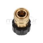 CONECTOR MANGUERA HIDROLIMPIADORA 22MM HEMBRA - 3/8 HEMBRA RAPIDO - motoscamaralweb.com