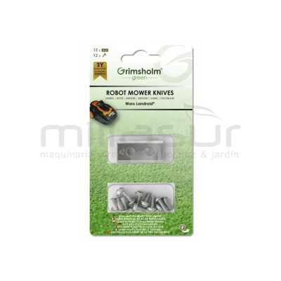 JUEGO 12 CUCHILLAS Y TORNILLOS ROBOT CORTACÉSPED ADAPTABLE A WORX LANDROID ... - motoscamaralweb.com