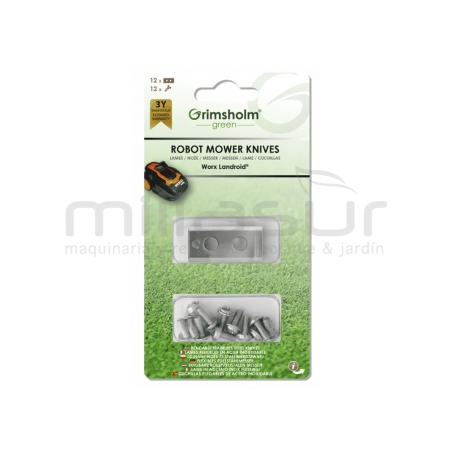 JUEGO 12 CUCHILLAS Y TORNILLOS ROBOT CORTACÉSPED ADAPTABLE A WORX LANDROID ... - motoscamaralweb.com