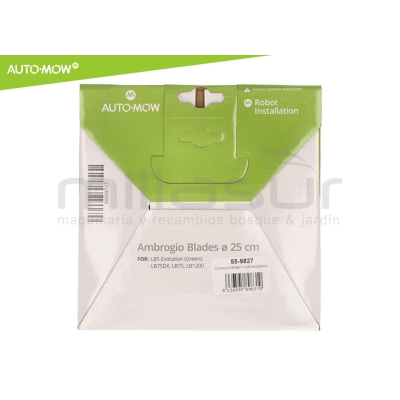 CUCHILLA ROBOT CORTACESPED AMBROGIO L30. L75. L85 - STIGA 125. 127. 223. 225S. 228S. 327 - motoscamaralweb.com