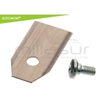 JUEGO 9 CUCHILLAS ALTA DURACION 0.66mm C/ TORNILLOS ROBOT CORTAC. HUSQVARNA - motoscamaralweb.com