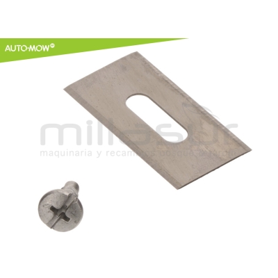 JUEGO 9 CUCHILLAS ALTA RESITENCIA C/ TORNILLOS ROBOT CORTAC. HUSQVARNA - motoscamaralweb.com