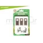 JUEGO 9 CUCHILLAS Y TORNILLOS ROBOT CORTACESPED HONDA MIIMO - motoscamaralweb.com