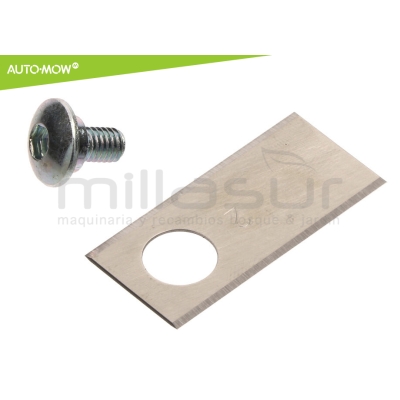 JUEGO 9 CUCHILLAS Y TORNILLOS ROBOT CORTACESPED HONDA MIIMO - motoscamaralweb.com