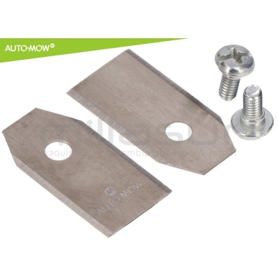 JUEGO 30 CUCHILLAS ALTA DURACION 0.66mm C/ TORNILLOS ROBOT CORTAC. HUSQVARNA - motoscamaralweb.com