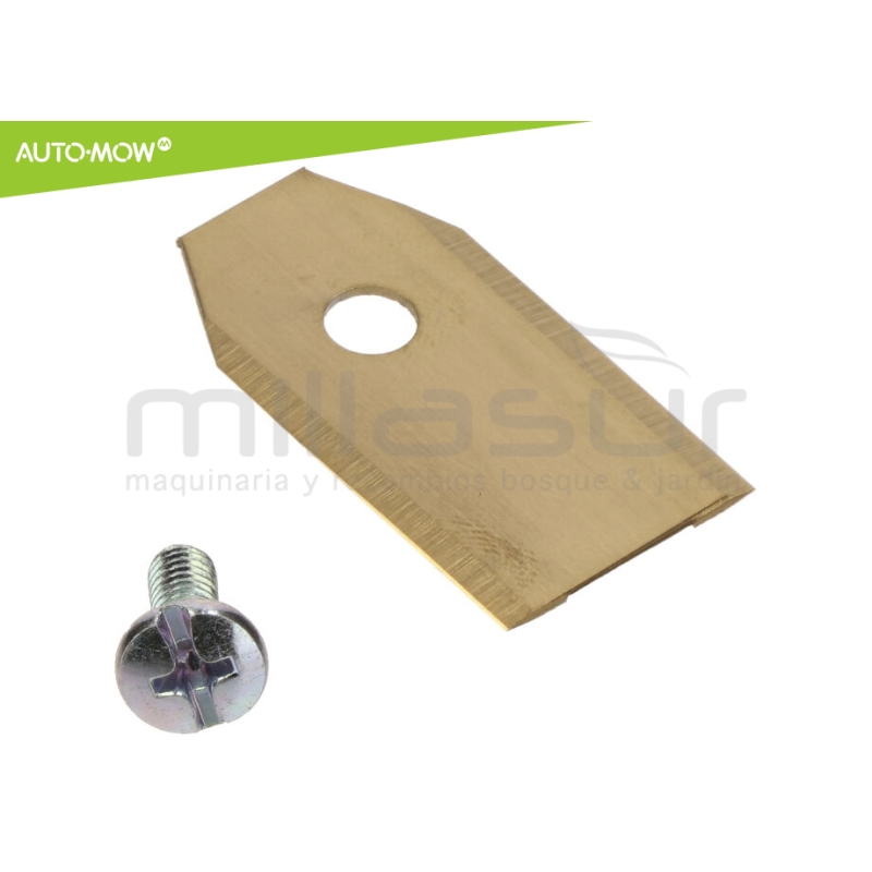 JUEGO 30 CUCHILLAS EXTREMA DURACION 0.75mm C/ TORNILLOS ROBOT CORTAC. HUSQVARNA - motoscamaralweb.com