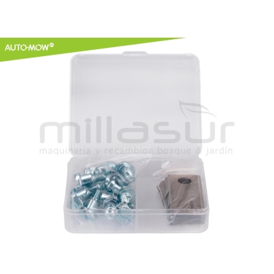 JUEGO 15 CUCHILLAS C/ TORNILLOS ROBOT CORTAC. BIGMOW - ECHO - motoscamaralweb.com