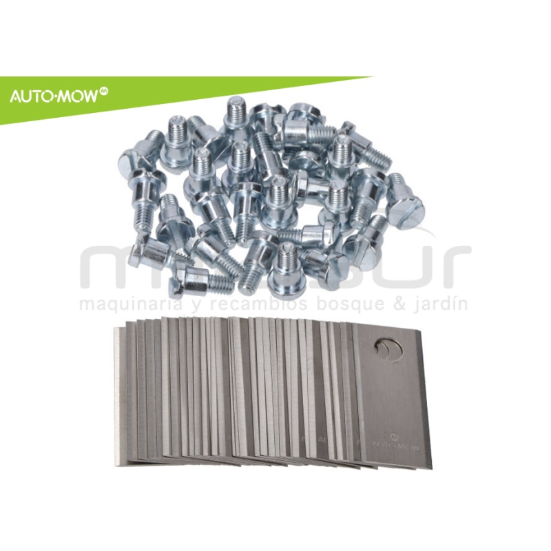 JUEGO 30 CUCHILLAS C/ TORNILLOS ROBOT CORTAC. BIGMOW - ECHO - motoscamaralweb.com