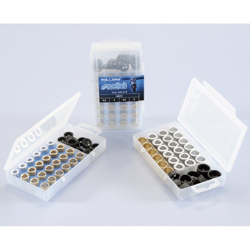 Caja de rodillos POLINI 15x12mm 5.5-6-6.5-7gr - 24 piezas- motoscamara
