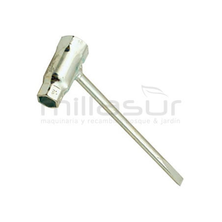 LLAVE BUJIAS OLEO MAC. ECHO. ANOVA 10-19 X 90 X 145 PLANO - motoscamaralweb.com