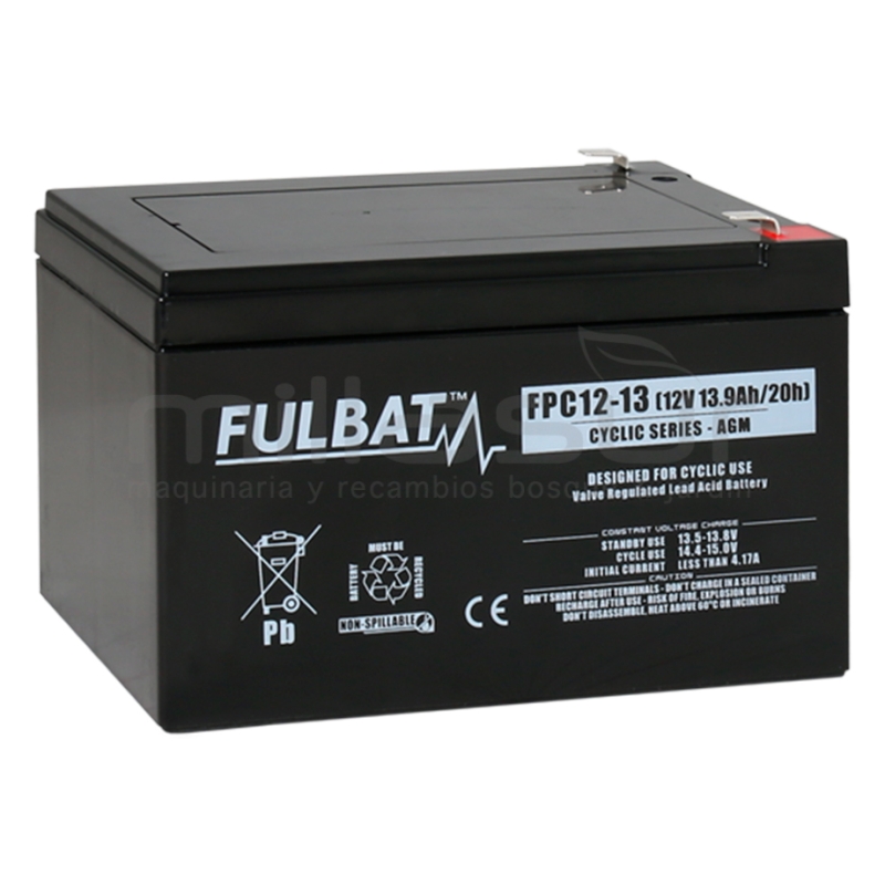 BATERIA CICLICA AGM FPC12-13 12V 13.9 Ah.( 151 x 98 x 101 ) - motoscamaralweb.com
