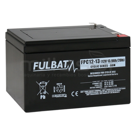 BATERIA CICLICA AGM FPC12-13 12V 13.9 Ah.( 151 x 98 x 101 ) - motoscamaralweb.com