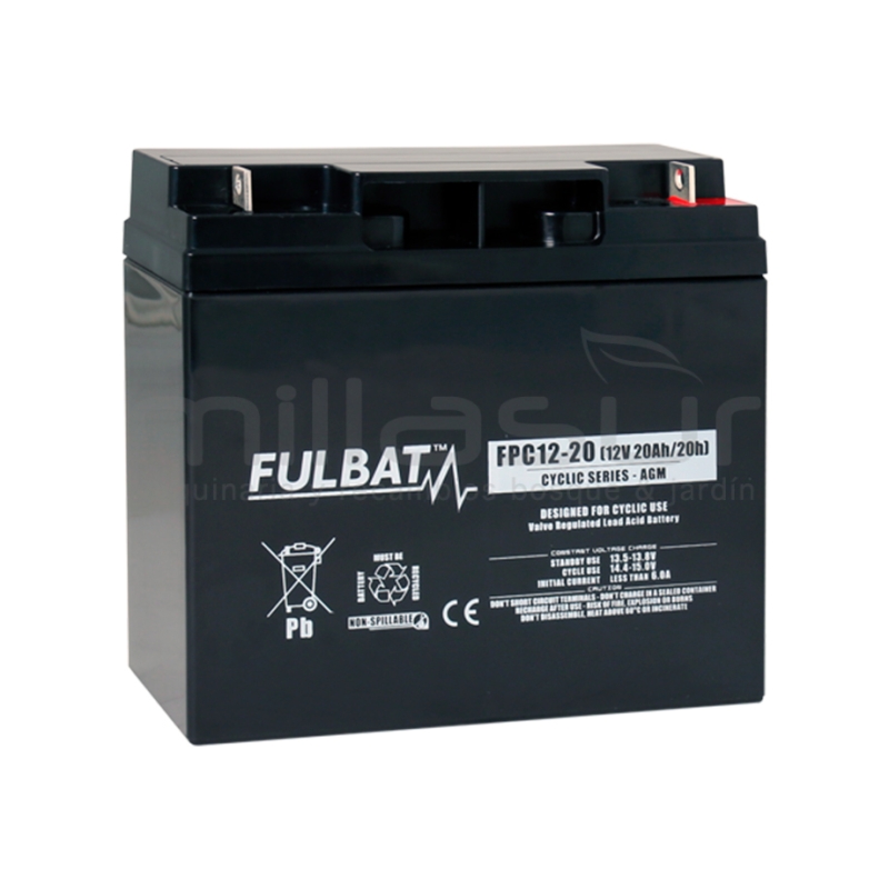 BATERIA CICLICA AGM FPC12-20 12V 20 Ah.( 181.5 x 76.5 x 167.5 ) - motoscamaralweb.com