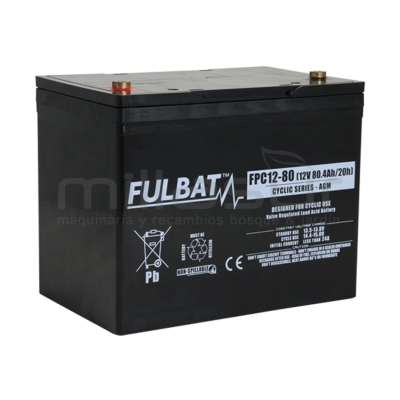 BATERIA CICLICA AGM FPC12-80 12V 80.4 Ah. ( 260 x 168 x 214 ) - motoscamaralweb.com