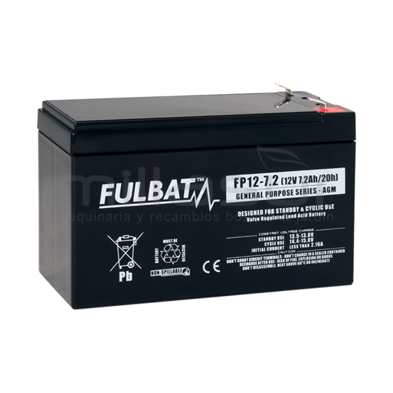 BATERIA VRLA FP12-7 7.2AH ( 150 x 65 x 95 ) - CASTEL G. -DER P18B - motoscamaralweb.com