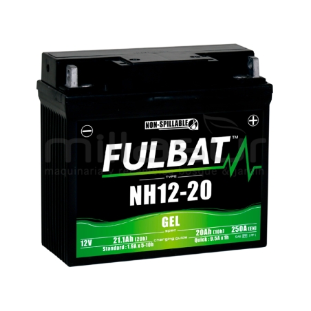BATERIA GEL NH12-20 20 AH (182 x 77 x 168) +DER - 200A CCA - motoscamaralweb.com