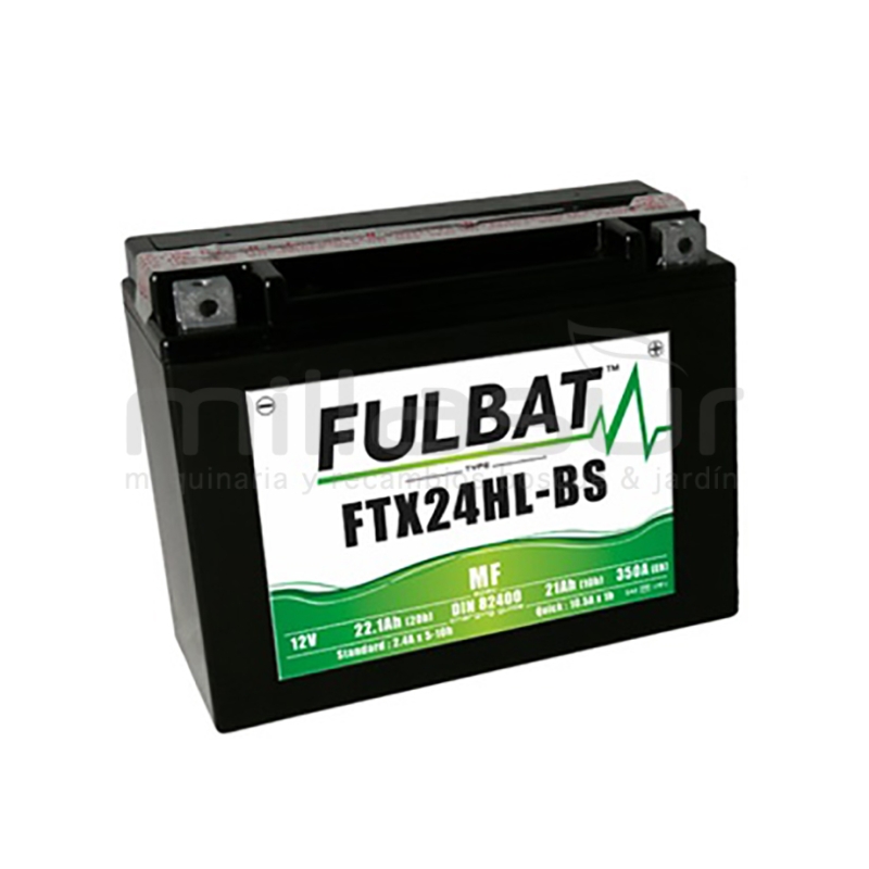 BATERIA MOTO FTX24HL-BS 12V LIBRE MANTENIMIENTO 21Ah ( 205 x 87 x 162) +DER. - motoscamaralweb.com