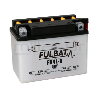BATERIA MOTO FB4L-B ACIDO 4.2Ah (120 X 70 X 92) +DER - motoscamaralweb.com