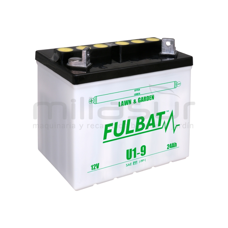 BATERIA ACIDO U1-9 24AH ( 195 x 130 x 180 ) +IZQ - motoscamaralweb.com