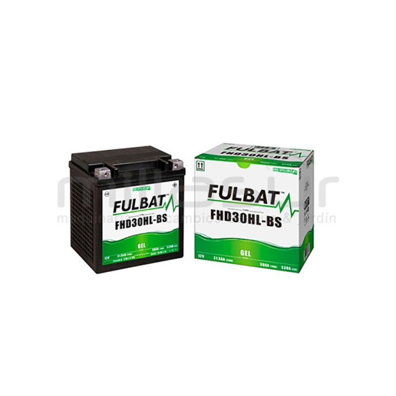 BATERIA MOTO FHD30HL-BS 12V GEL 30 Ah (165 x 125 x 175) +DER. - motoscamaralweb.com