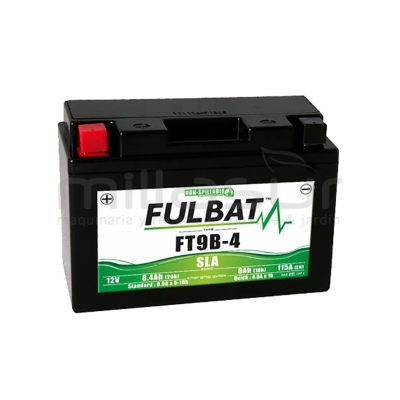 BATERIA MOTO FT9B-4 SLA 12V LIBRE MANTENIMIENTO 8.Ah (150 x 68 x 105) -DER. - motoscamaralweb.com